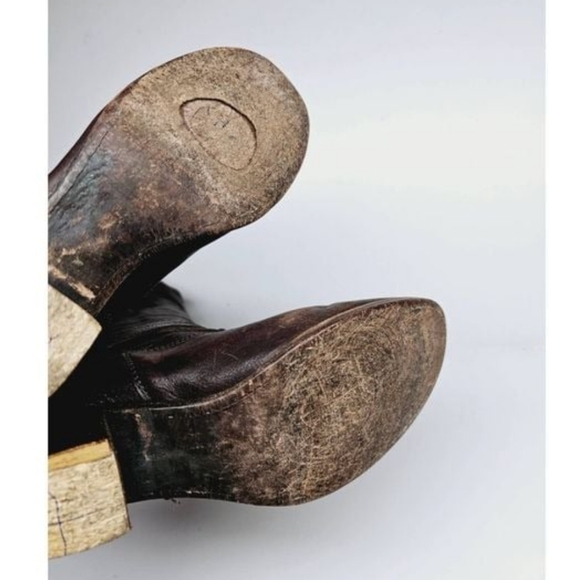 Fixer Upper Frye Jane Leather Strappy Boots Size 8 - Picture 8 of 8